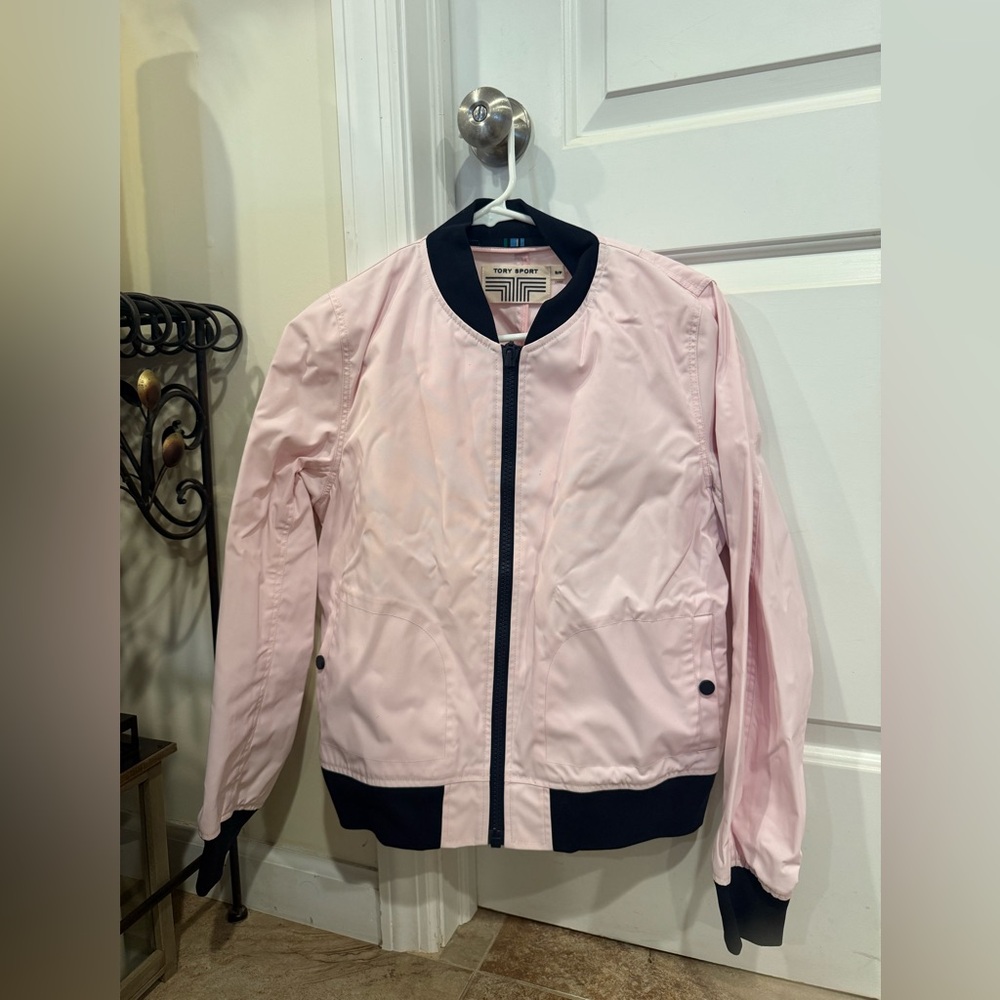 Tory Burch Sport Pink Bomber Jacket